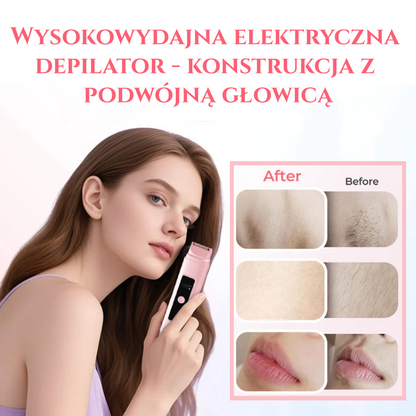 Wysokowydajna elektryczna depilator - konstrukcja z podwójną głowicą