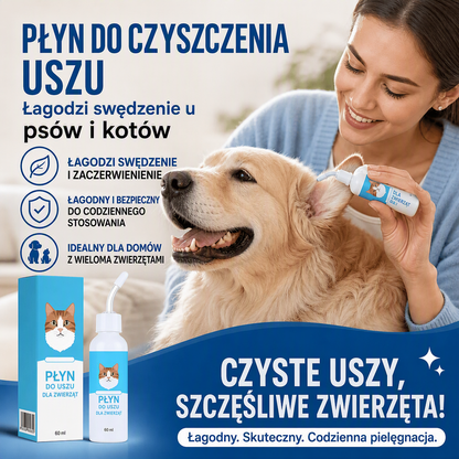 Delikatny płyn do czyszczenia uszu zwierząt domowych - Usuwanie zabrudzeń i nieprzyjemnych zapachów