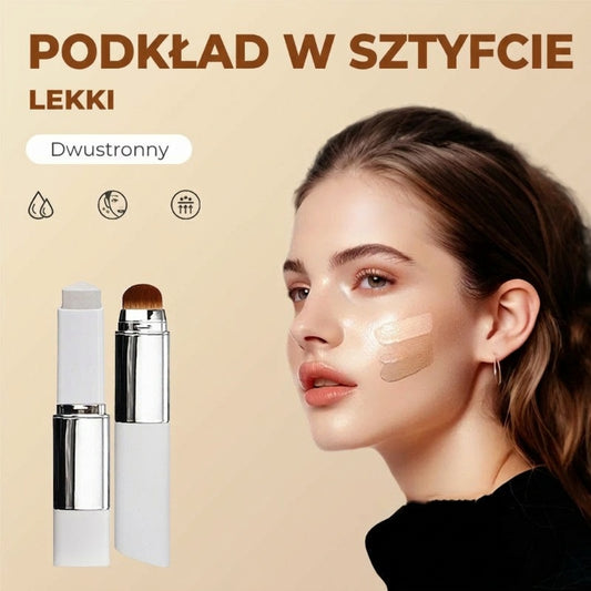 💖Długotrwale nawilżający, lekki podkład w sztyfcie - z wbudowanym pędzelkiem