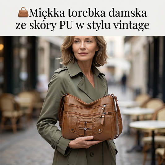 👜Miękka torebka damska ze skóry PU w stylu vintage