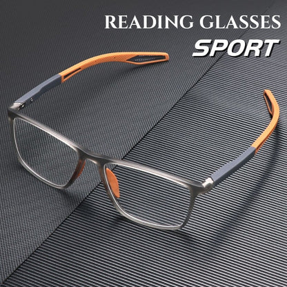 ✨【1+1 gratis】Bardzo lekkie okulary do czytania dla mężczyzn – z filtrem światła niebieskiego i zabezpieczeniem przed zgubieniem.