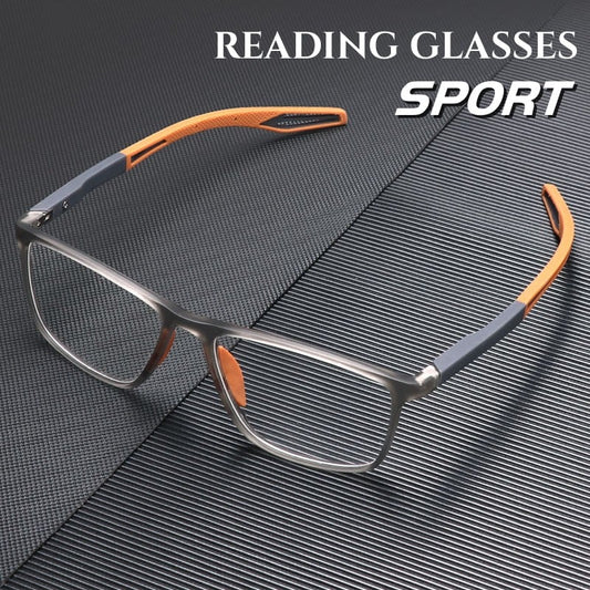 ✨【1+1 gratis】Bardzo lekkie okulary do czytania dla mężczyzn – z filtrem światła niebieskiego i zabezpieczeniem przed zgubieniem.
