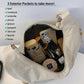👜Nylonowa torba damska typu hobo w jednolitym kolorze