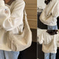 👜Nylonowa torba damska typu hobo w jednolitym kolorze
