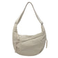 👜Nylonowa torba damska typu hobo w jednolitym kolorze