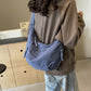 👜Nylonowa torba damska typu hobo w jednolitym kolorze