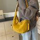 👜Nylonowa torba damska typu hobo w jednolitym kolorze