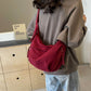 👜Nylonowa torba damska typu hobo w jednolitym kolorze