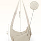 👜Nylonowa torba damska typu hobo w jednolitym kolorze