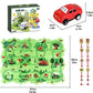 🚗Zestaw Puzzle Toru Dinozaurów z Autkiem – Interaktywna Zabawa Dla Dzieci!