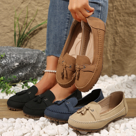 Wygodne damskie mokasyny w stylu vintage