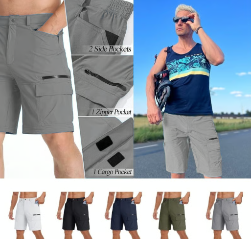Męskie wodoodporne szorty outdoorowe