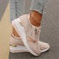 Sznurowane sneakersy damskie z siateczki