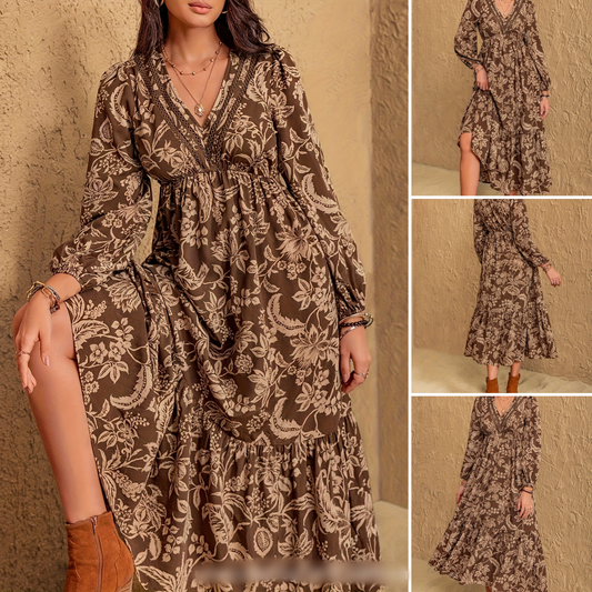 Damska sukienka maxi w stylu bohemy