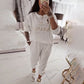 Damski zestaw z długim rękawem i spodniami（Zestaw dwuczęściowy）
