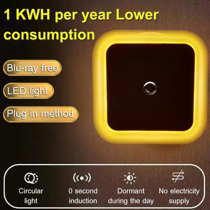 💡【Specyfikacje UE】Inteligentny czujnik sterujący oświetleniem LED Energooszczędna lampa