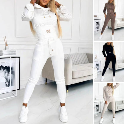 Dwuczęściowy zestaw damski z kapturem（zestaw dwuczęściowy）