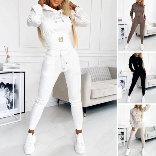 Dwuczęściowy zestaw damski z kapturem（zestaw dwuczęściowy）