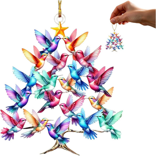 Akrylowa ozdoba świąteczna w kształcie kolibra