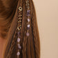 Spiralny warkocz i wisiorek z włosów w stylu dreadlock
