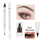 ✨Dwustronny pisak do makijażu 2 w 1 – kredka do brwi i eyeliner