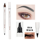 ✨Dwustronny pisak do makijażu 2 w 1 – kredka do brwi i eyeliner