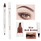 ✨Dwustronny pisak do makijażu 2 w 1 – kredka do brwi i eyeliner
