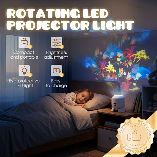 🌟 Dynamicznie Obracająca się Lampka Projekcyjna LED – Przenieś Magiczny Taniec Świateł do Swojego Domu