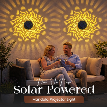 ☀️ Lampa Solar Mandala, odpowiednia do ogrodów i patio – konstrukcja 2 w 1: lampa podłogowa i kinkiet