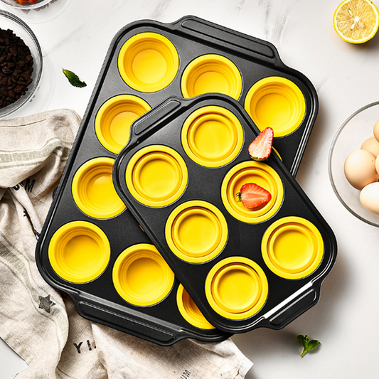 Składana silikonowa forma do muffinek – łatwe wyjmowanie wypieków