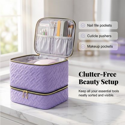 Torba na lakiery do paznokci z dwiema przegrodami