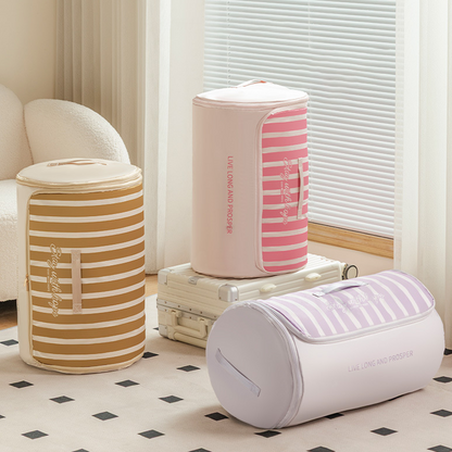 Cylindryczna torba do przechowywania kołder z zamkiem błyskawicznym