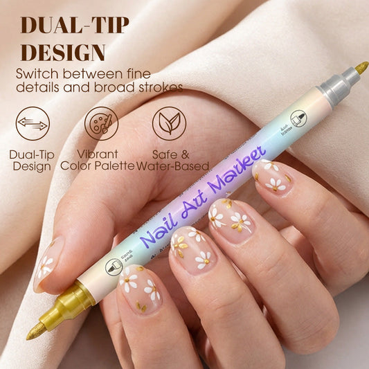 🎨 Zestaw pisaków do zdobienia paznokci – łatwy manicure i pedicure do wykonania w domu