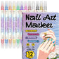 🎨 Zestaw pisaków do zdobienia paznokci – łatwy manicure i pedicure do wykonania w domu
