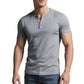 👕Męska koszulka typu henley – lekka, o dopasowanym kroju, oddychająca, uniwersalna