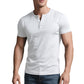 👕Męska koszulka typu henley – lekka, o dopasowanym kroju, oddychająca, uniwersalna