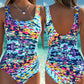 🏊‍♀️ (L-4XL) Damskie jednoczęściowe stroje kąpielowe z nadrukiem